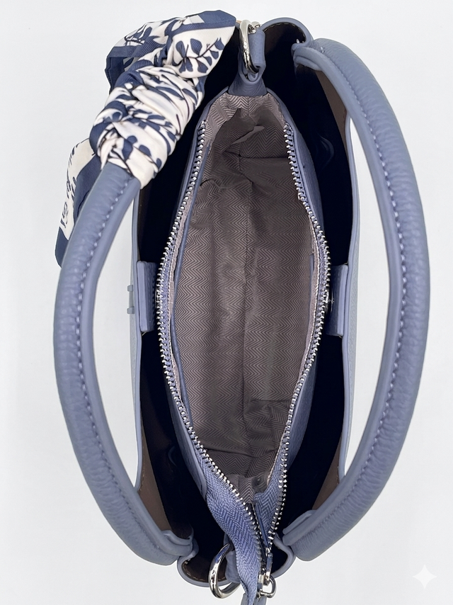 Luna Curve Bag – Scarf Accent Edition