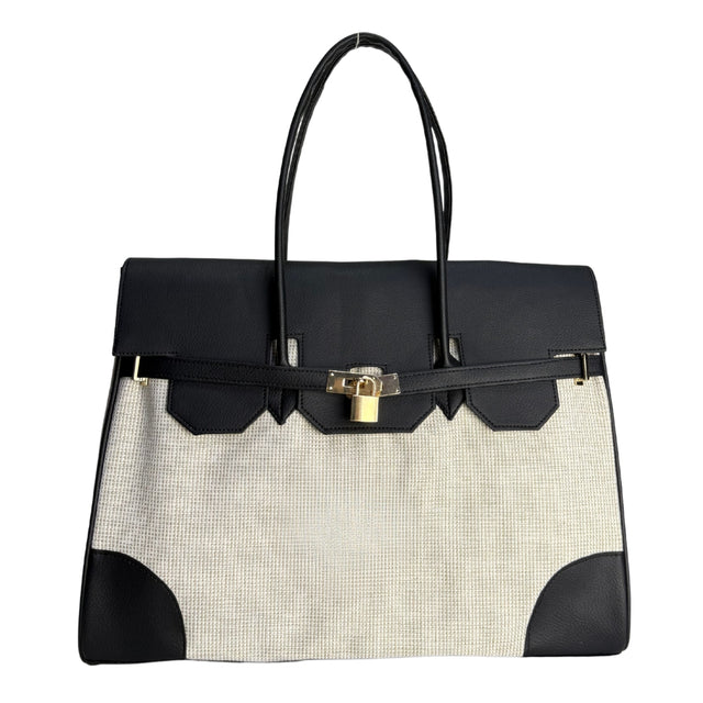 PERSONALISED SIGNATURE CANVAS BAG-BLACK