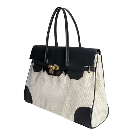 PERSONALISED SIGNATURE CANVAS BAG-BLACK