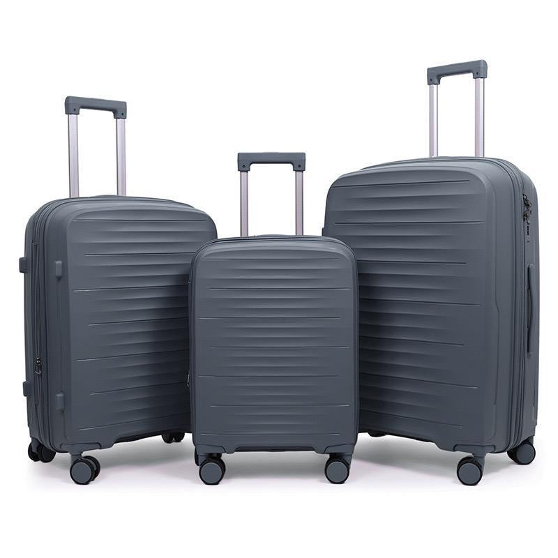 UrbanEdge Hard Shell Luggage Set-Dark Grey