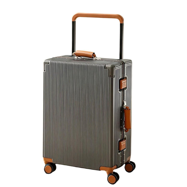 Gray Retro wide Handle Cabin Trolley