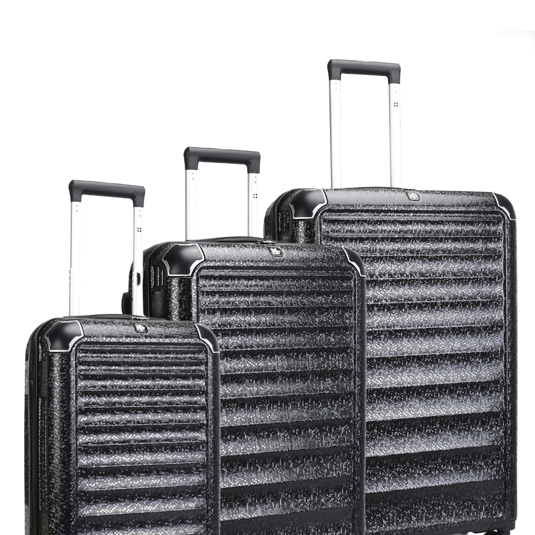 Black Swiss Hardshell Traveling Set of 3