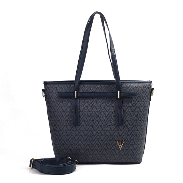 Printed Structured Tote Handbag