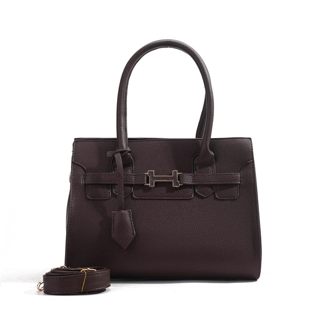 Elite Structured Top-Handle Handbag