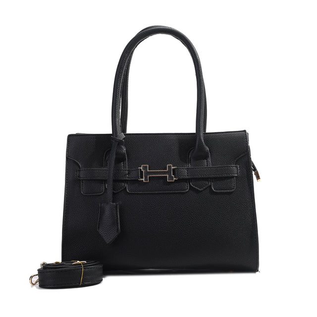 Elite Structured Top-Handle Handbag