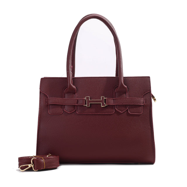 Elite Structured Top-Handle Handbag