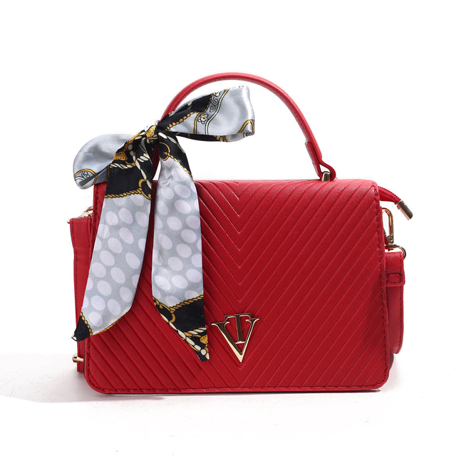 Quilted Sling Bag with Scarf