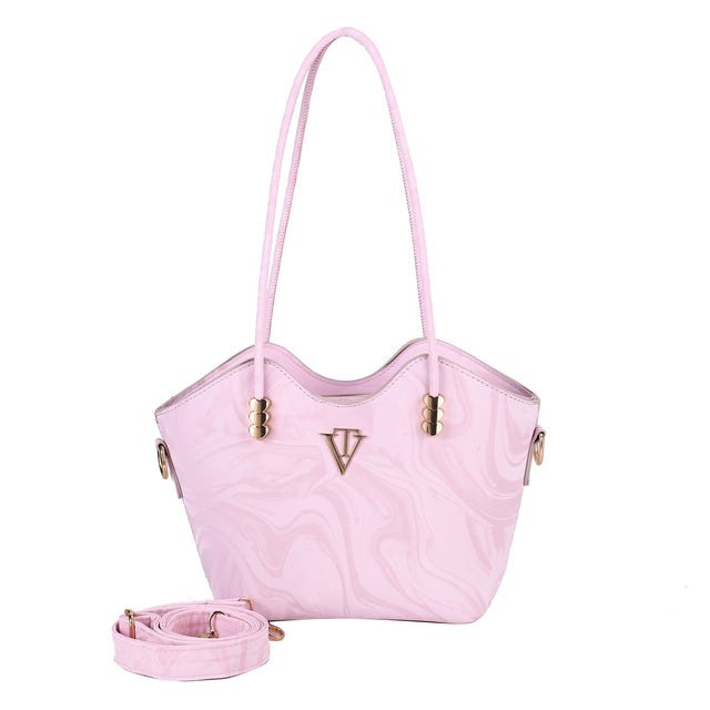 Marble Gloss Shoulder Tote