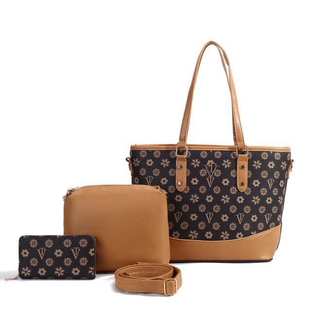 Elite Check 3-Piece Tote Set