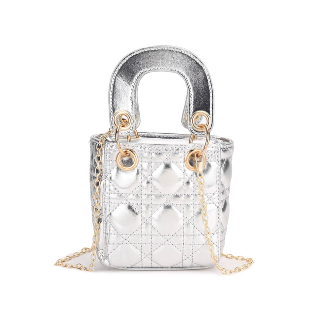 Quilted Mini Bucket Handbag