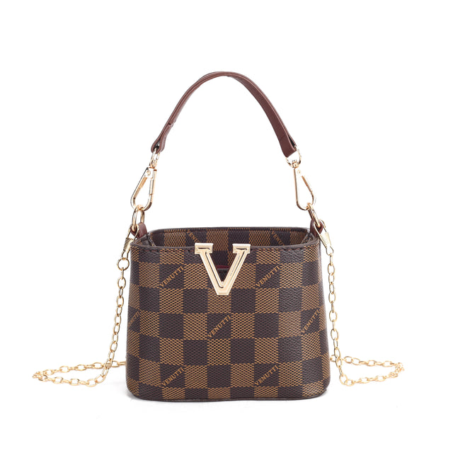 V-Accent Mini Bucket Shoulder Bag
