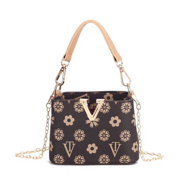 V-Accent Mini Bucket Shoulder Bag