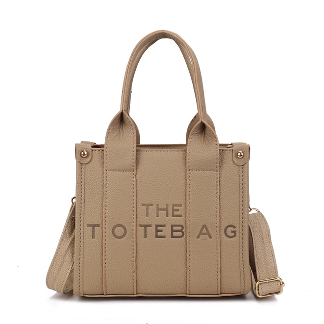 SMALL EMBOSSED THE TOTE BAG