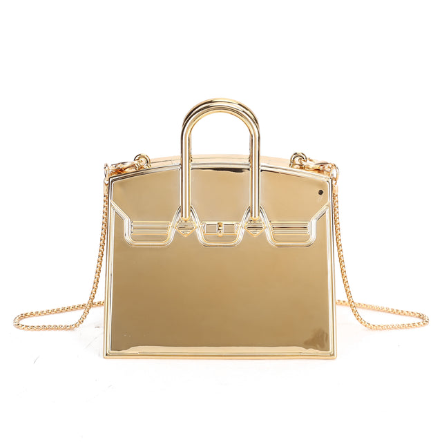 Glossy Mini Box Handle Bag