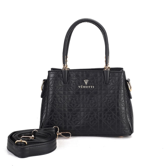 Elegant Structured Top Handle Crossbody Bag