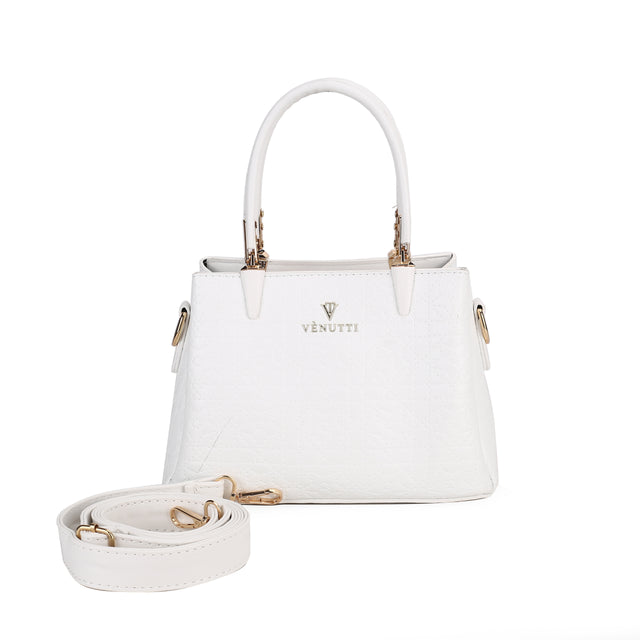 Elegant Structured Top Handle Crossbody Bag