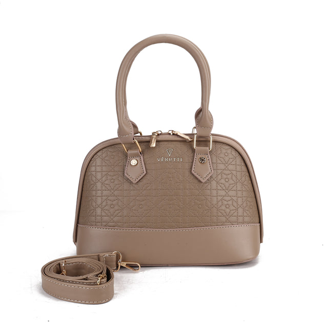 Elegant Dome Top Handle Crossbody Bag