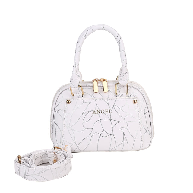Elegant Printed Top Handle Crossbody Bag