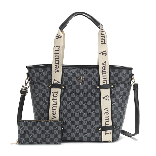 Strap Monogram Tote Bag with Wallet