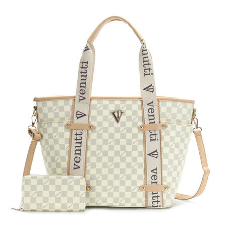 Strap Monogram Tote Bag with Wallet