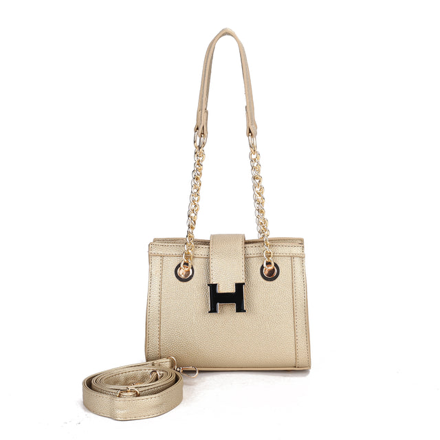 Elegant H-Lock Chain Handbag