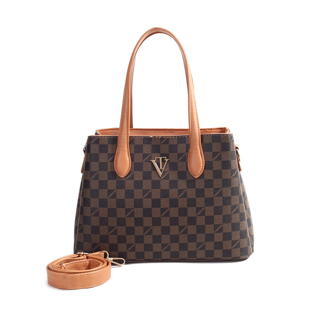 Signature Check Structured Tote