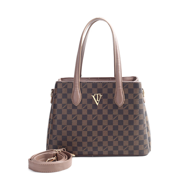 Signature Check Structured Tote