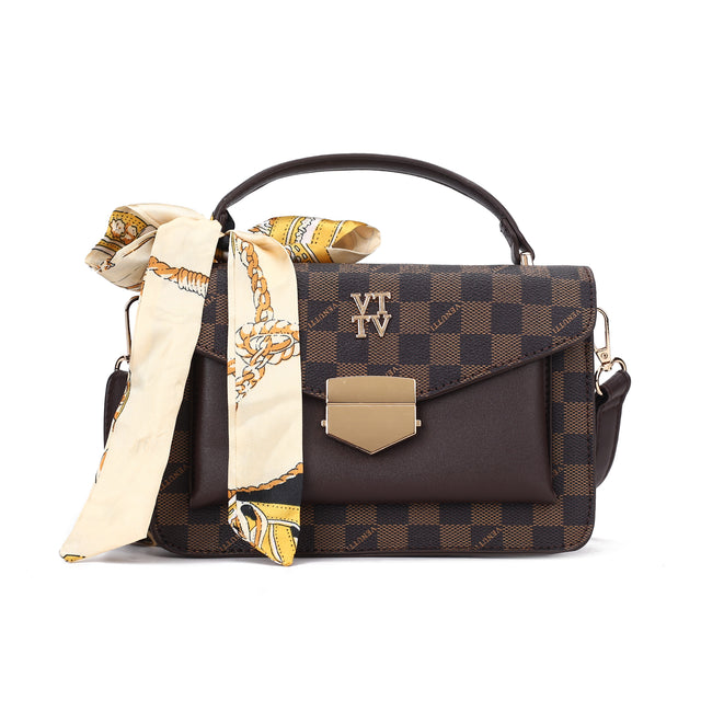 Printed Flap Sling Bag with Front Lock