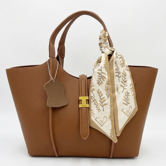 Camille Wide Strap Tote – Scarf Edition