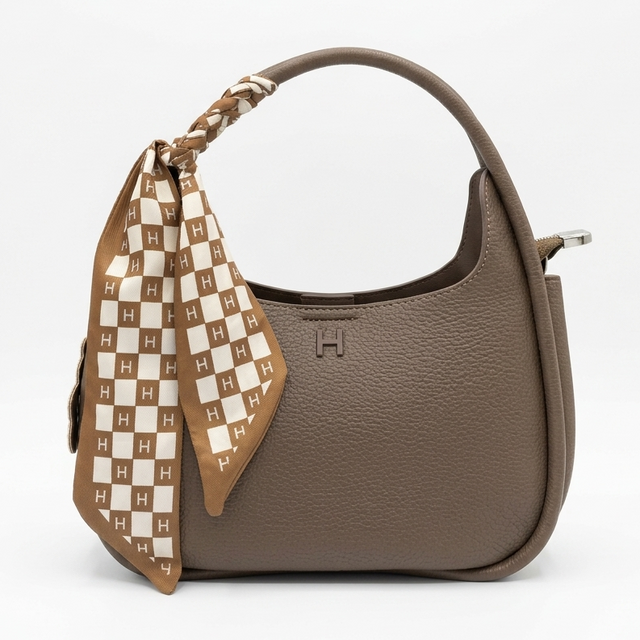 Luna Curve Bag – Scarf Accent Edition