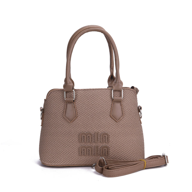 Min Textured Top Handle Crossbody Handbag