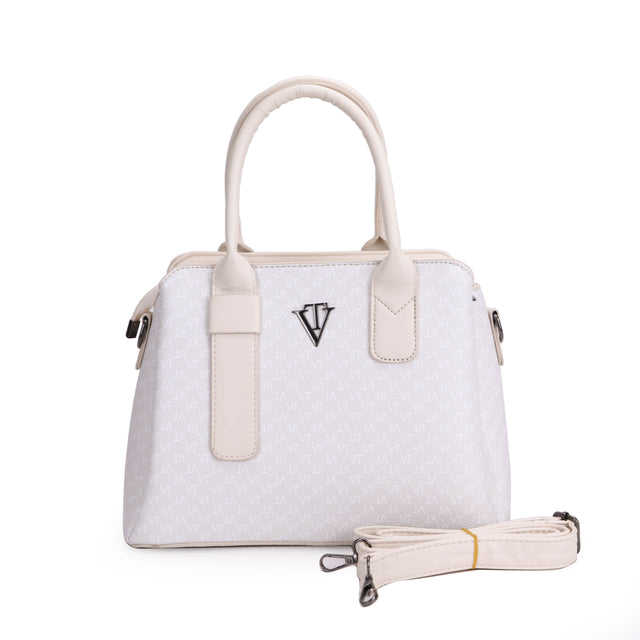 Monogram Structured Top Handle Shoulder Bag