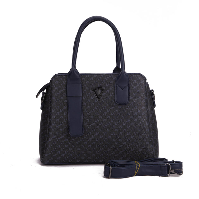 Monogram Structured Top Handle Shoulder Bag