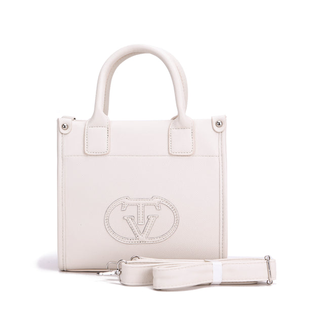 Structured Mini Square Tote Crossbody Handbag