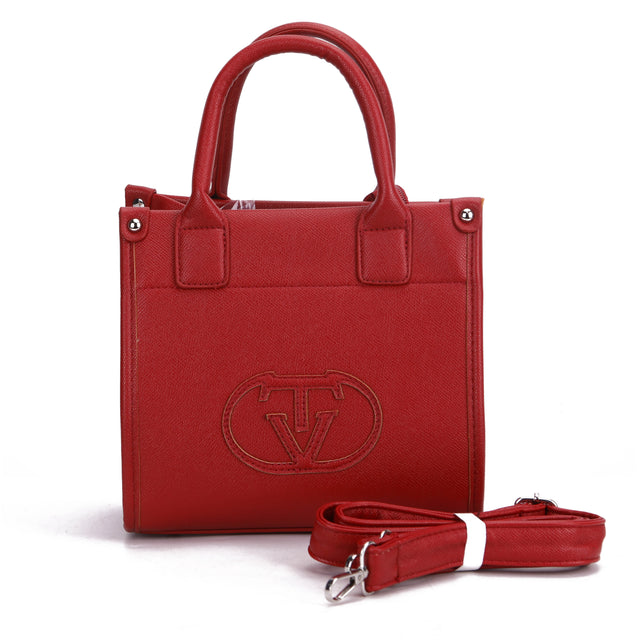 Structured Mini Square Tote Crossbody Handbag