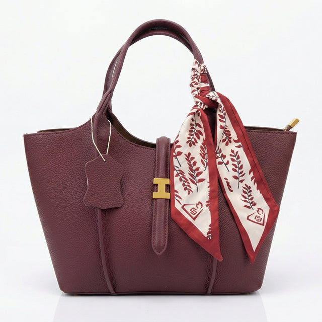 Camille Wide Strap Tote – Scarf Edition