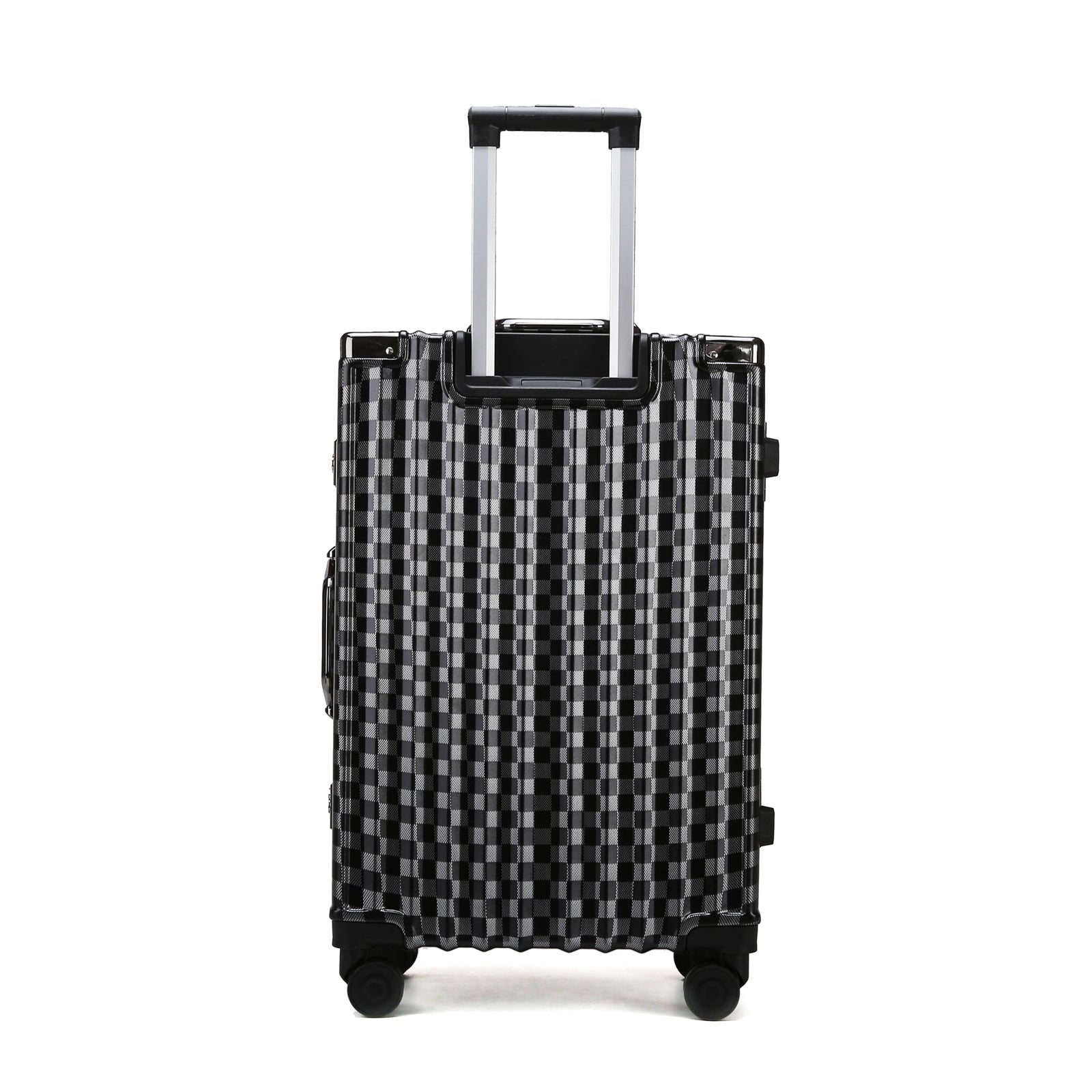Black Hardshell Checker 4pcs Traveling Set