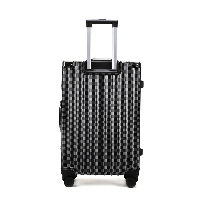 Black Hardshell Checker 4pcs Traveling Set