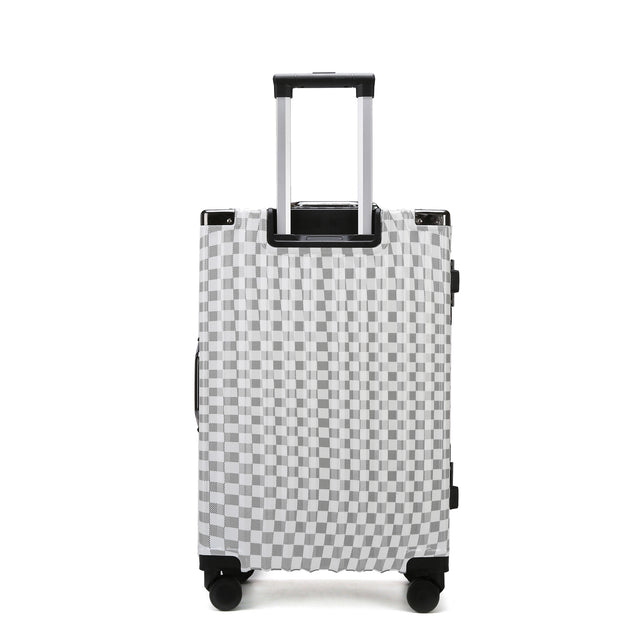 مجموعة سفر مكونة من 4 قطع من مدقق القشرة الصلبة باللون الرمادي