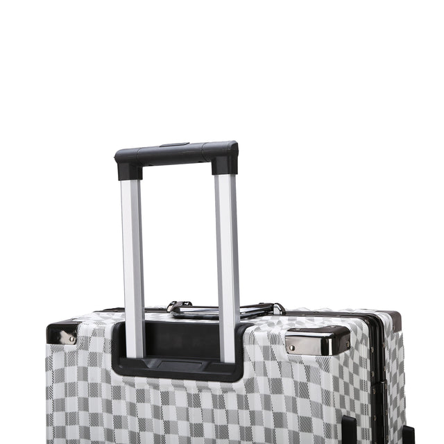 مجموعة سفر مكونة من 4 قطع من مدقق القشرة الصلبة باللون الرمادي