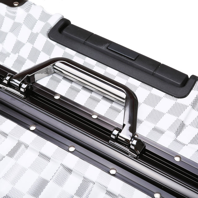 مجموعة سفر مكونة من 4 قطع من مدقق القشرة الصلبة باللون الرمادي