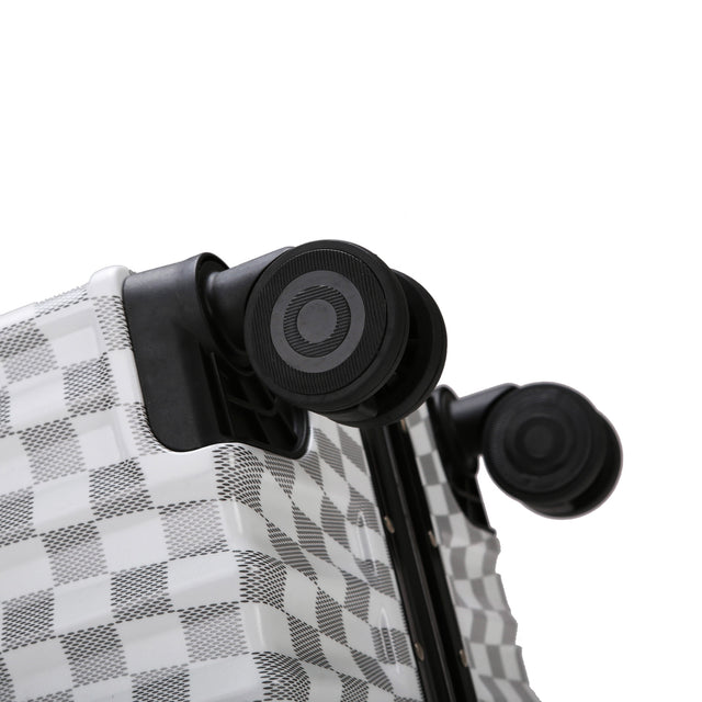 مجموعة سفر مكونة من 4 قطع من مدقق القشرة الصلبة باللون الرمادي