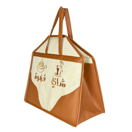 Tea Coffee Classic Tote- Brown