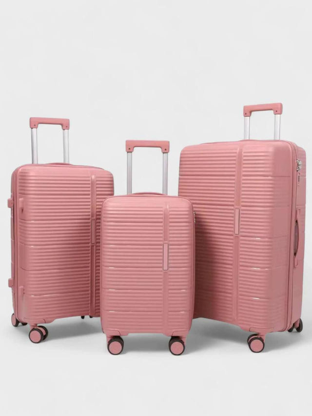 Rose Pink MonoGlide Travel Trolley Set