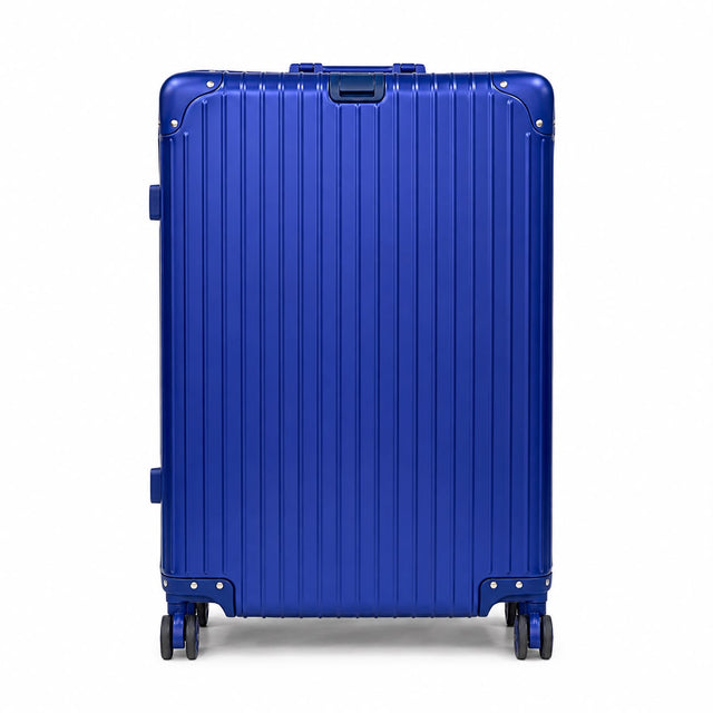 Full aluminum Blue 2pcs luggage combo