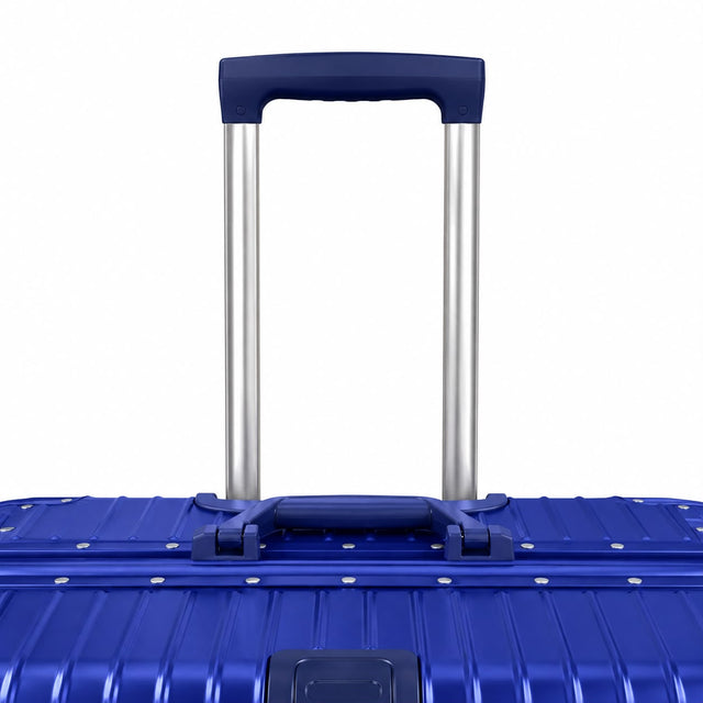 Full aluminum Blue 2pcs luggage combo