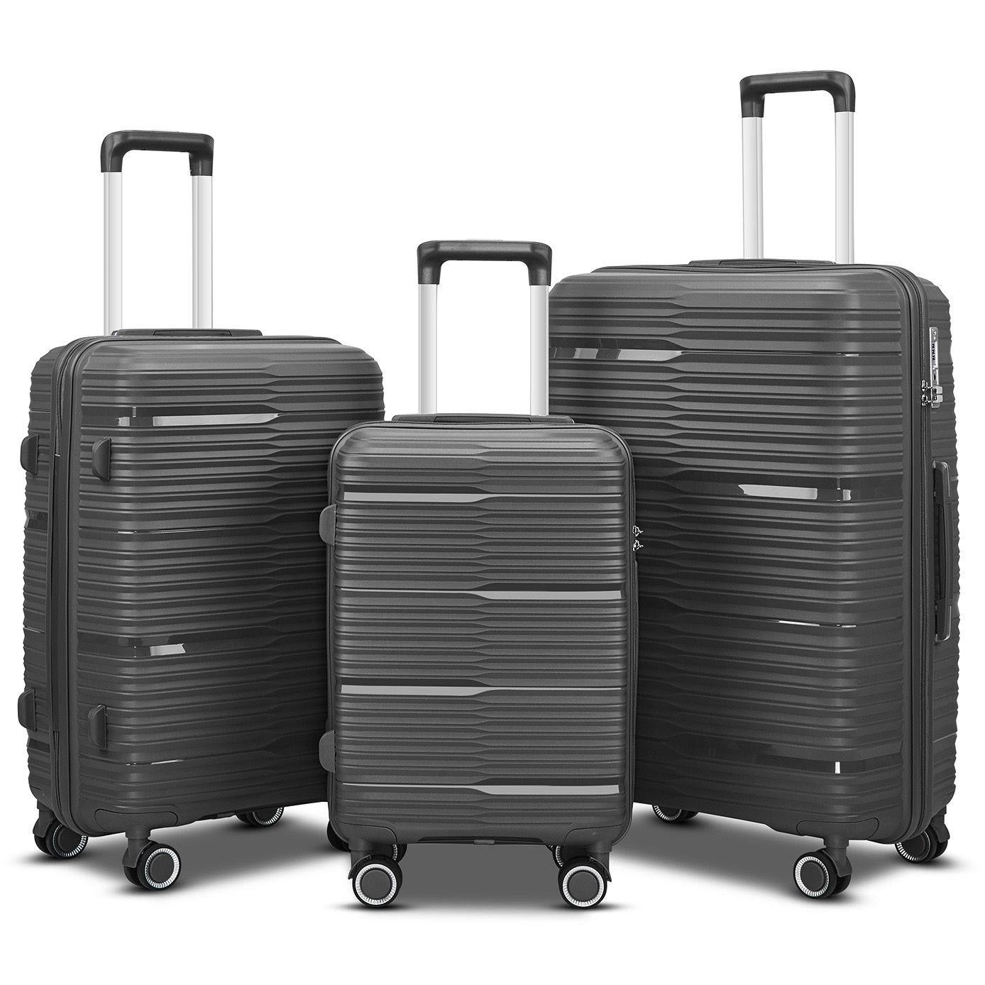 TravelMate 3-Piece Luggage Set-Dark Grey