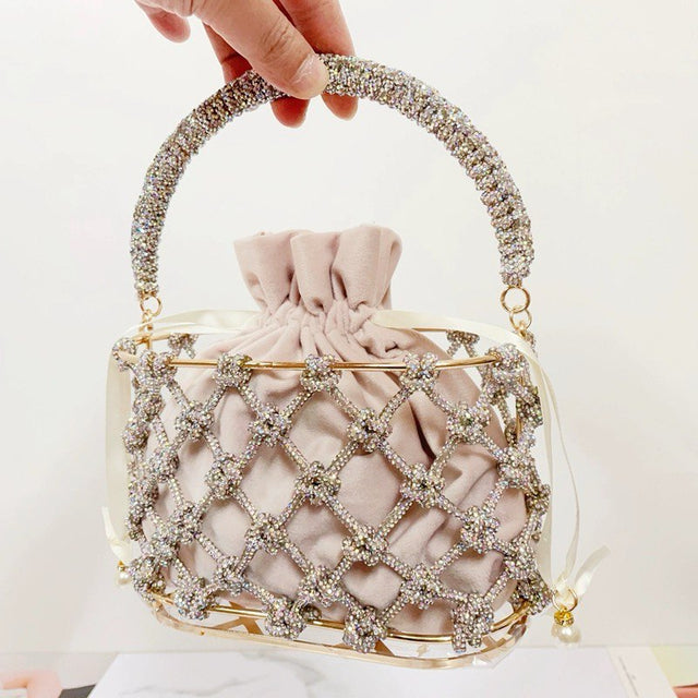 Elegant Basket Bag-Silver