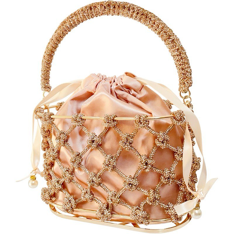 Elegant Basket Bag-Pink
