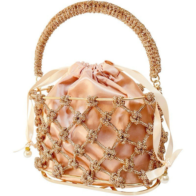 Elegant Basket Bag-Pink
